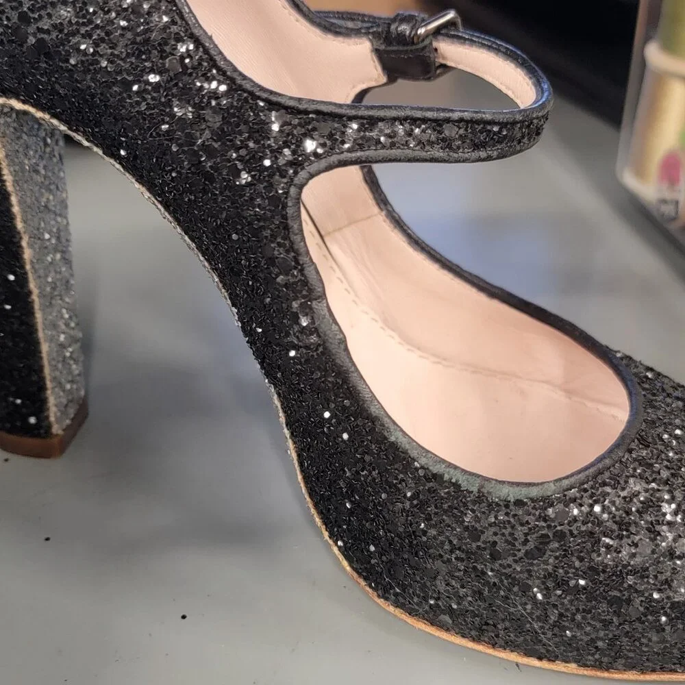MIU MIU GLITTER PUMPS - Picture 7 of 8